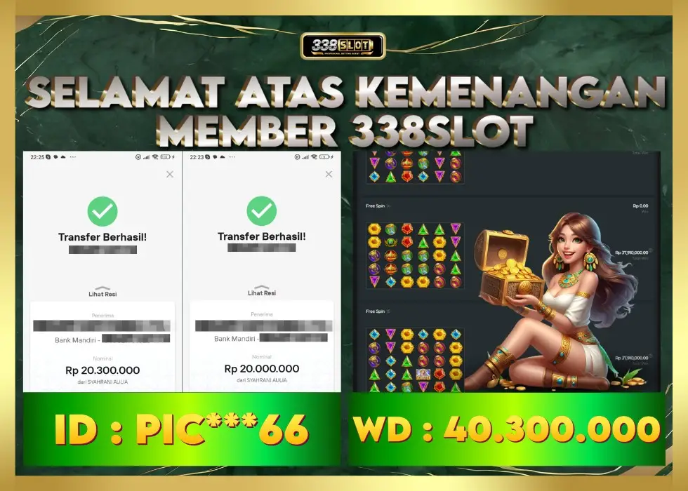 338SLOT JACKPOT GAME SLOT GATES OF OLYMPUS! Rp 40.300.000 - LUNAS!!!