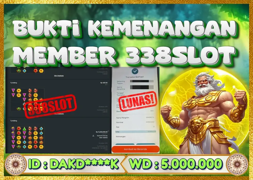 338SLOT JACKPOT GAME JUDI SLOT ZEUS PRAGMATIC! Rp 5.000.000 - LUNAS!!!