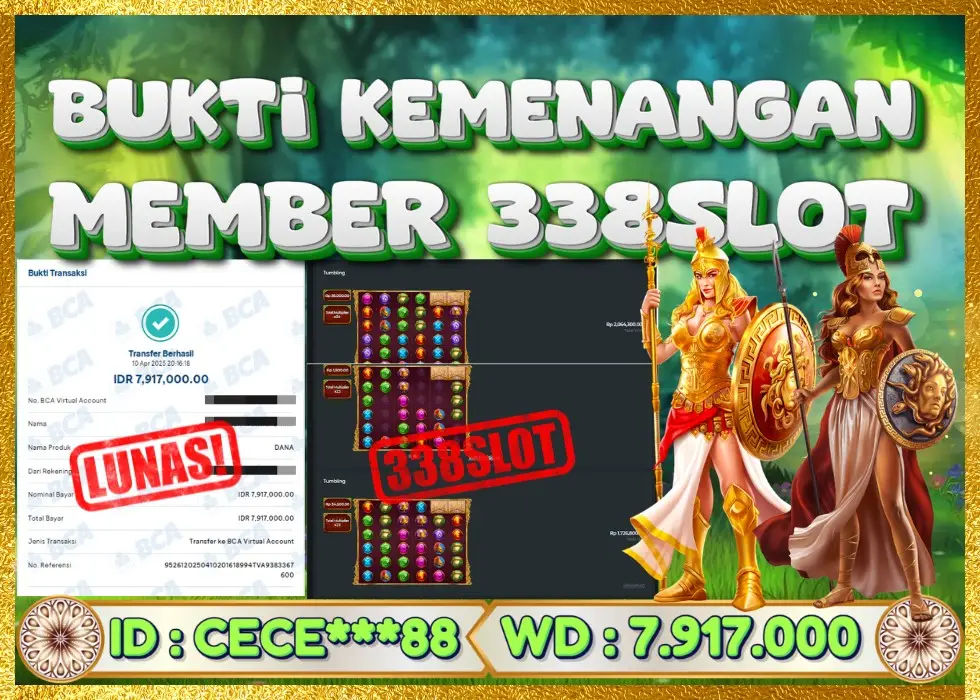 338SLOT JACKPOT GAME JUDI SLOT RESMI NO.1! Rp 7.917.000 - LUNAS!!!