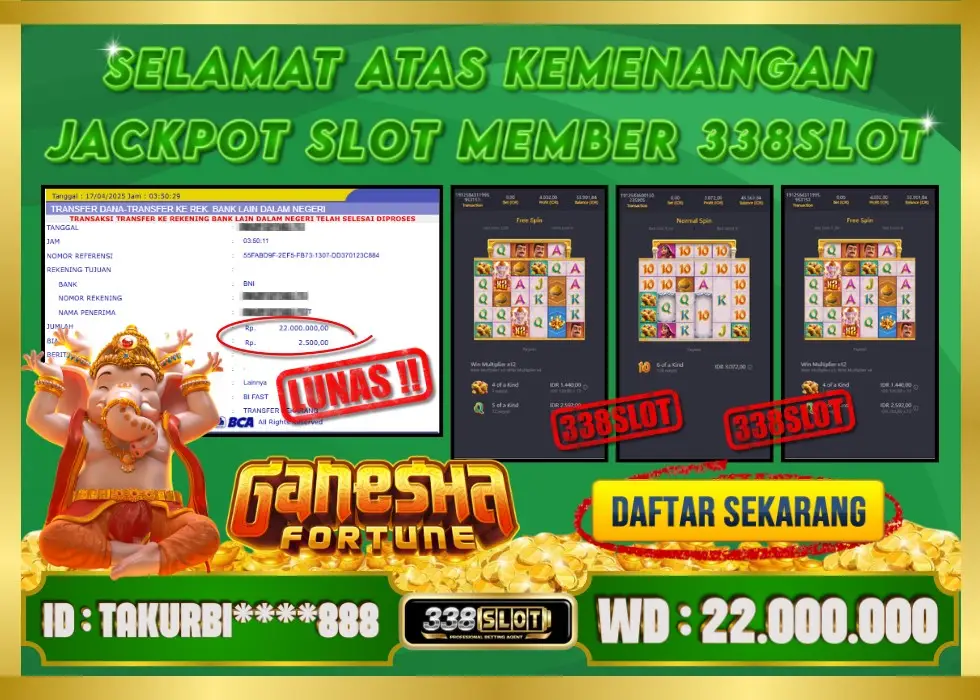 338SLOT JACKPOT GAME SLOT ASLI RESMI! Rp 22.000.000 - LUNAS!!!