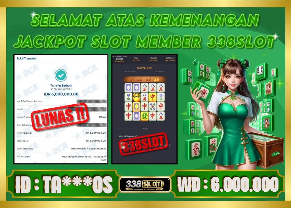 338SLOT JACKPOT GAME JUDI PGSOFT RESMI! Rp 6.000.000 - LUNAS!!!