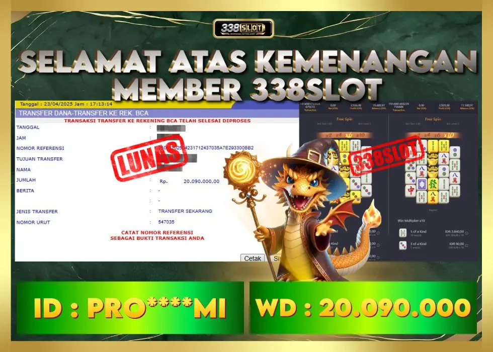 338SLOT JACKPOT GAME JUDI PGSFOT JACKPOT! Rp 20.090.000 - LUNAS!!!