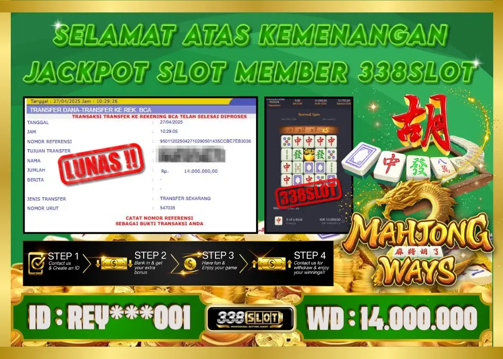 338SLOT JACKPOT GAME JUDI PGSOFT MAXWIN! Rp 14.000.000 - LUNAS!!!