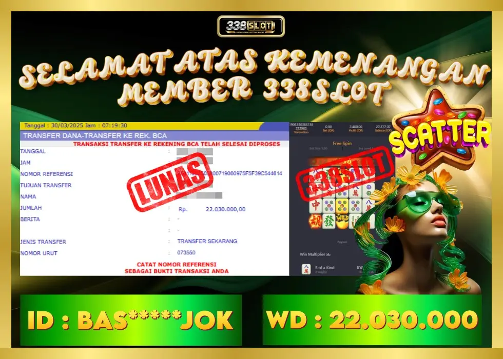 338SLOT JACKPOT GAME JUDI PGSOFT MAXWIN! Rp 22.030.000 - LUNAS!!!