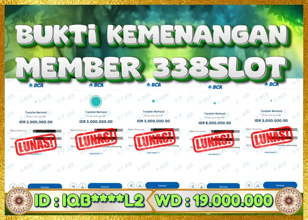 338SLOT JACKPOT GAME JUDI ONLINE TERBAIK! Rp 19.000.000 - LUNAS!!!