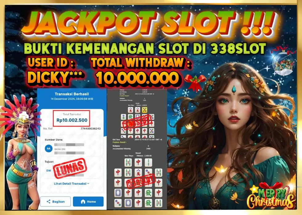 338SLOT JACKPOT GAME PG MAHJONG GACOR! Rp 10.000.000 - LUNAS!!!
