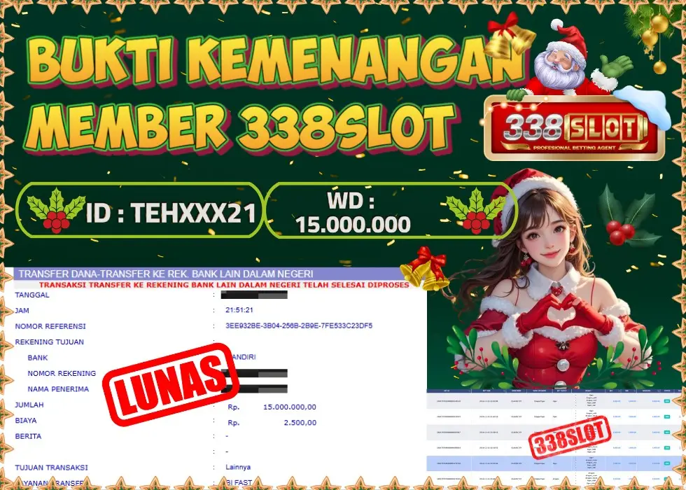 338SLOT JACKPOT GAME SLOT PROVIDER TERBESAR! Rp 15.000.000 - LUNAS!!!