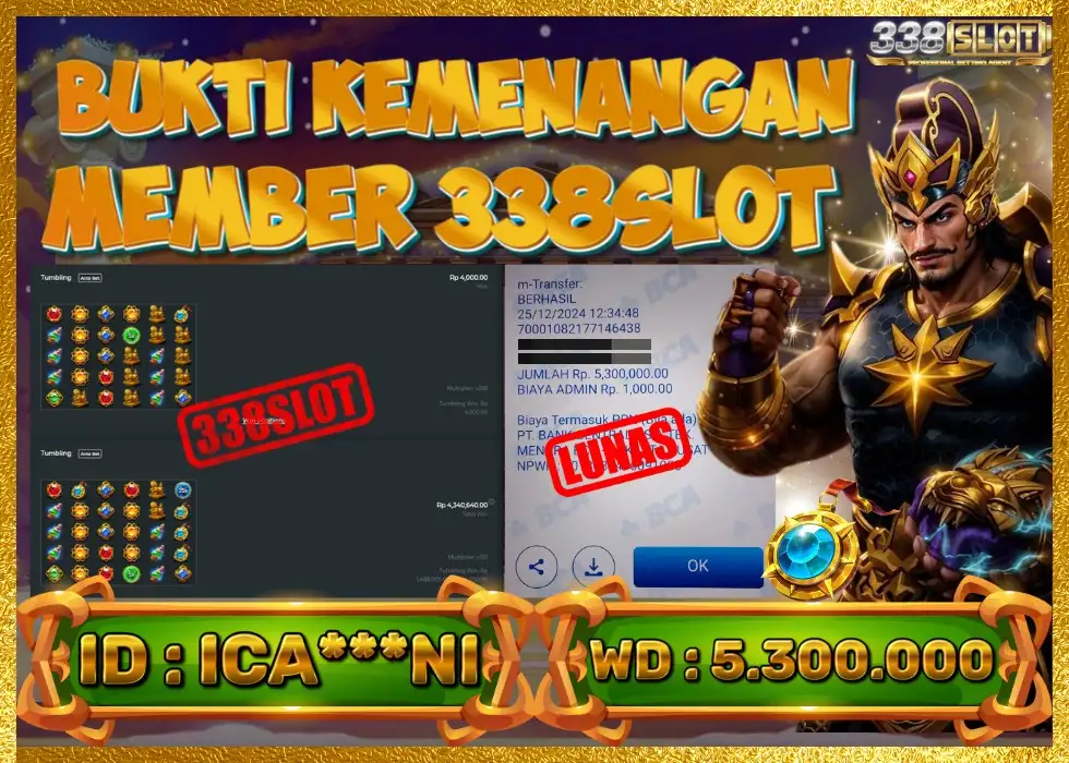 338SLOT JACKPOT GAME SLOT GATES OF GATOTKACA! Rp 5.300.000 - LUNAS!!!