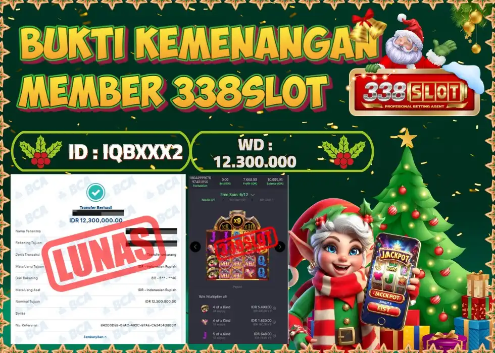 338SLOT JACKPOT GAME PROVIDER SLOT! Rp 12.300.000 - LUNAS!!!