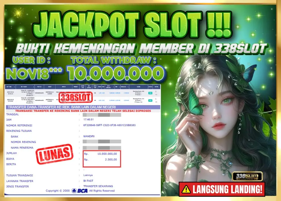 338SLOT JACKPOT GAME JUDI ONLINE TERBESAR 2025! Rp 11.000.000 - LUNAS!!!