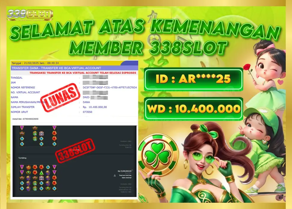 338SLOT JACKPOT GAME SLOT GATES OF OLYMPUS! Rp 10.400.000 - LUNAS!!!