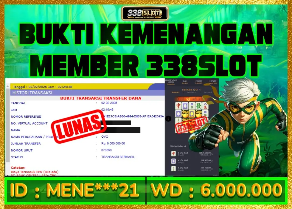 338SLOT JACKPOT GAME PGSOFT TERMUKTAHIR 2025! Rp 6.000.000 - LUNAS!!!
