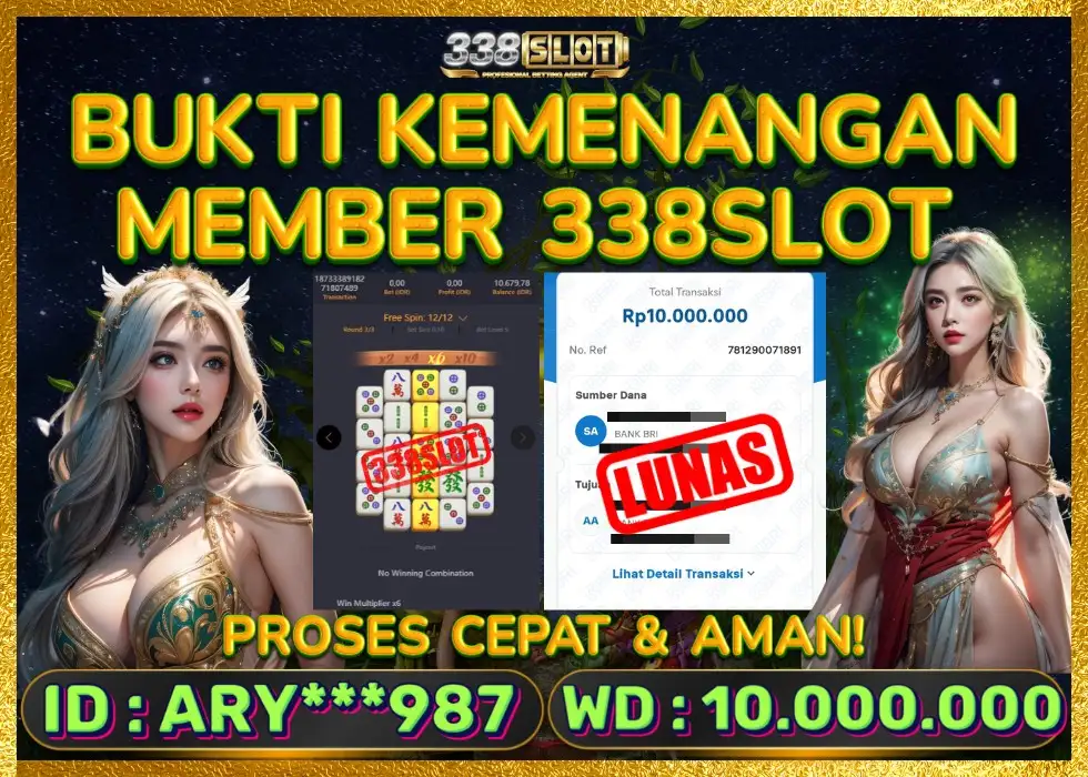 338SLOT JACKPOT GAME PGSOFT PROSES CEPAT! Rp 10.000.000 - LUNAS!!!