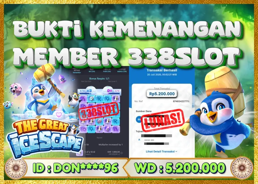 338SLOT JACKPOT GAME THE GREAT ICE SCAPE! Rp 5.200.000 - LUNAS!!!