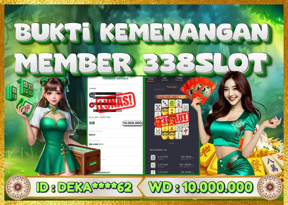 338SLOT JACKPOT GAME JUDI PGSOFT PALING POPULER! Rp 10.000.000 - LUNAS!!!