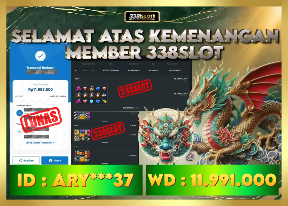 338SLOT JACKPOT GAME JUDI ONLINE RESMI TERBAIK! Rp 11.991.000 - LUNAS!!!