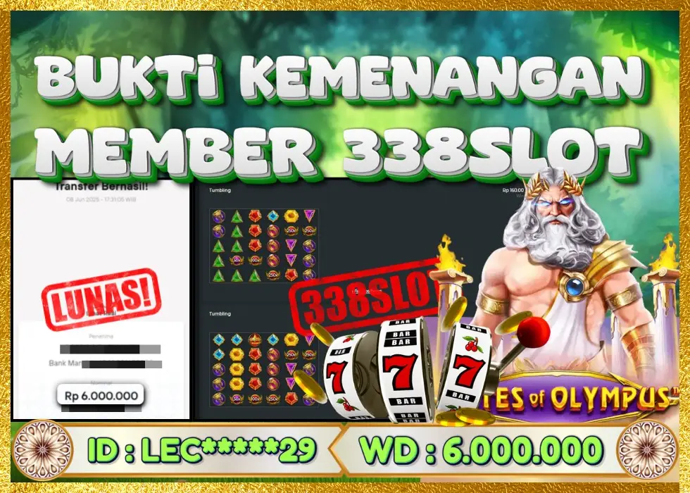338SLOT JACKPOT GAME SLOT ZEUS GACOR MAXWIN! Rp 6.000.000 - LUNAS!!!