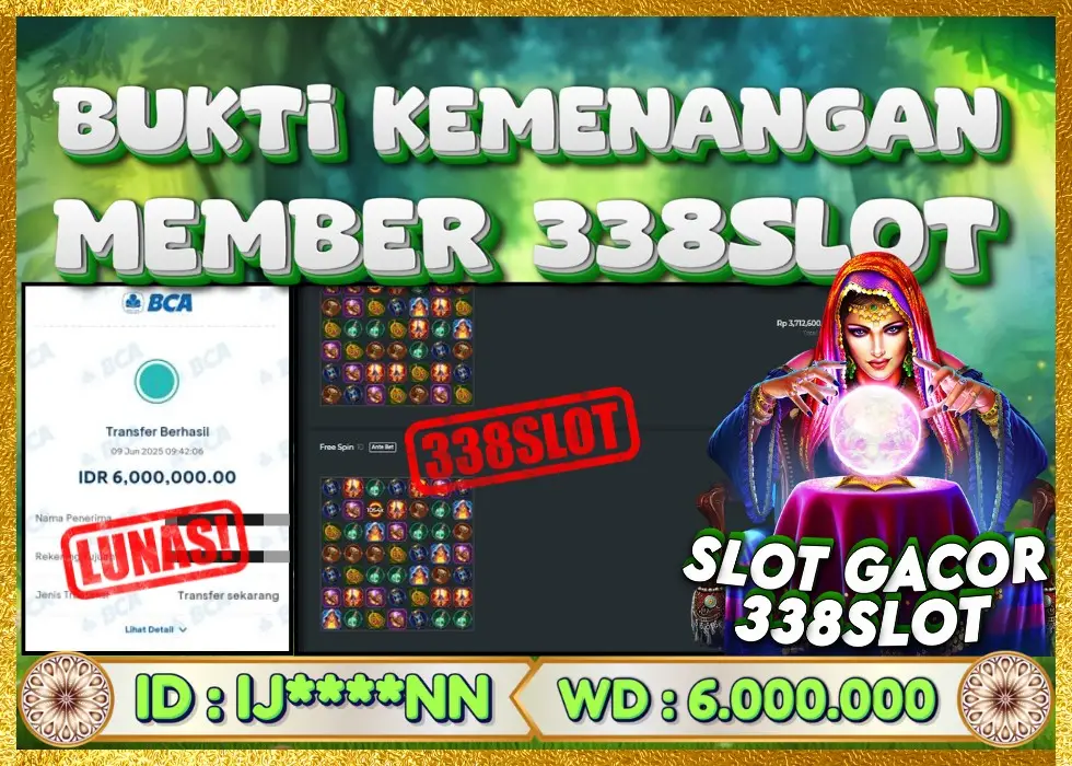 338SLOT JACKPOT GAME JUDI SLOT TERMEGAH! Rp 6.000.000 - LUNAS!!!