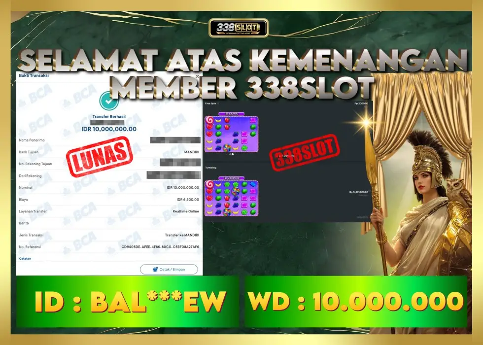 338SLOT JACKPOT GAME SLOT BONANZA GAMPANG WD! Rp 10.000.000 - LUNAS!!!