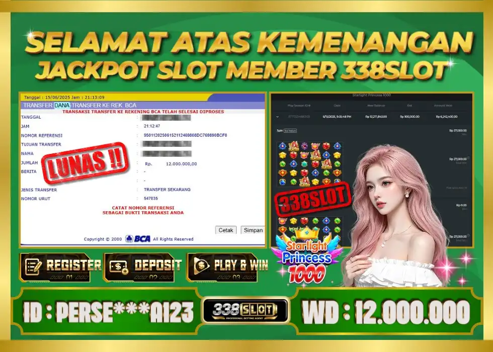 338SLOT JACKPOT GAME SLOT PRINCESS STARLIGHT 2025! Rp 12.000.000 - LUNAS!!!