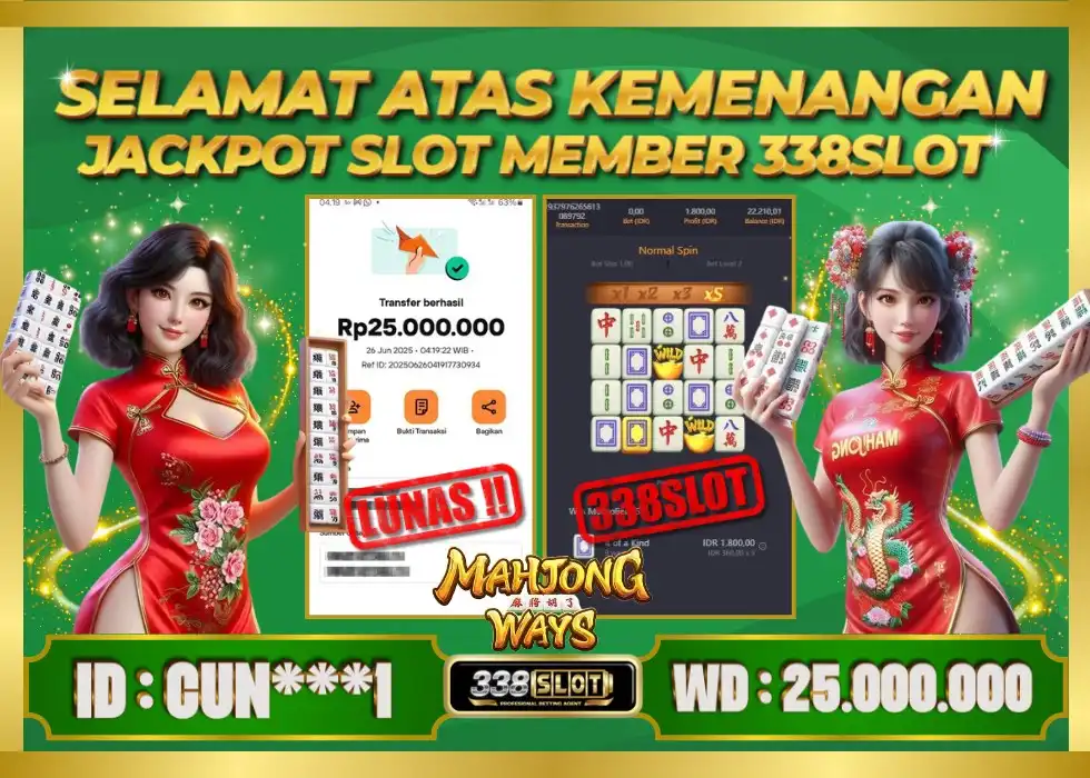 338SLOT JACKPOT GAME JUDI PG SOFT TERMAXWIN NO.1! Rp 25.000.000 - LUNAS!!!