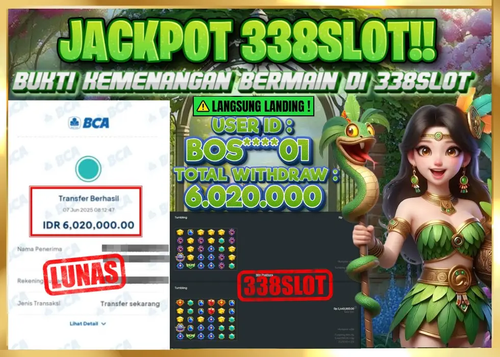 338SLOT JACKPOT GAME JUDI SLOT STARLIGHT 2025! Rp 6.020.000 - LUNAS!!!