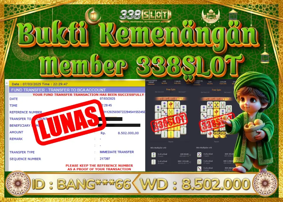 338SLOT JACKPOT GAME JUDI PGSOFT TERGACOR! Rp 8.502.000 - LUNAS!!!