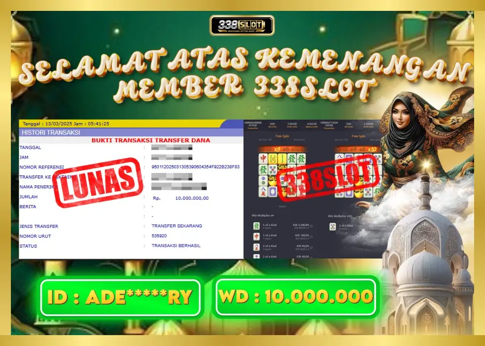 338SLOT JACKPOT GAME JUDI PGSOFT RESMI! Rp 10.000.000 - LUNAS!!!