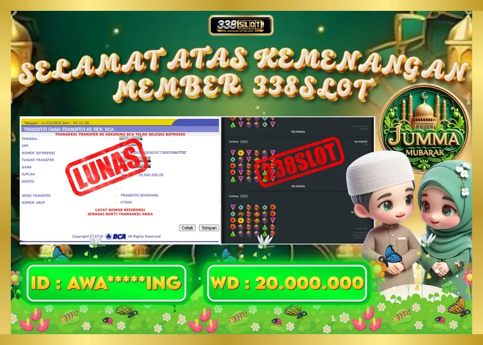 338SLOT JACKPOT GAME JUDI SLOT ZEUS GACOR! Rp 20.000.000 - LUNAS!!!