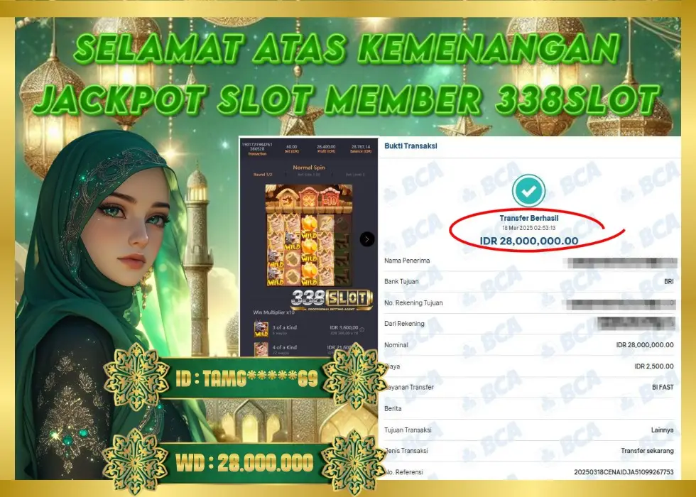 338SLOT JACKPOT GAME JUDI ONLINE RESMI! Rp 28.000.000 - LUNAS!!!