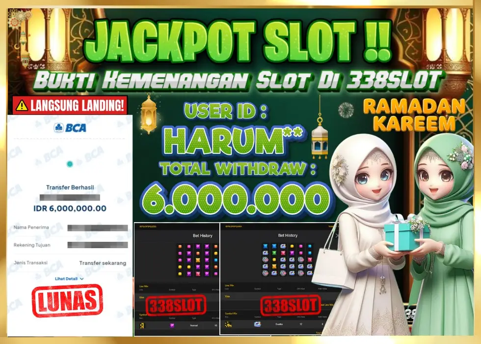 338SLOT JACKPOT GAME JUDI ONLINE RESMI! Rp 6.000.000 - LUNAS!!!