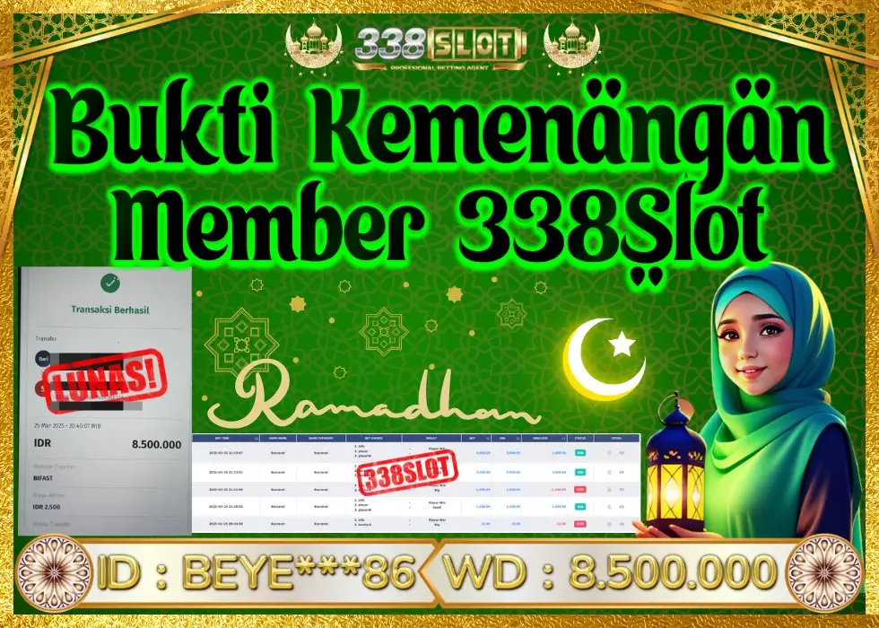 338SLOT JACKPOT GAME JUDI ONLINE MAXWIN! Rp 8.500.000 - LUNAS!!!
