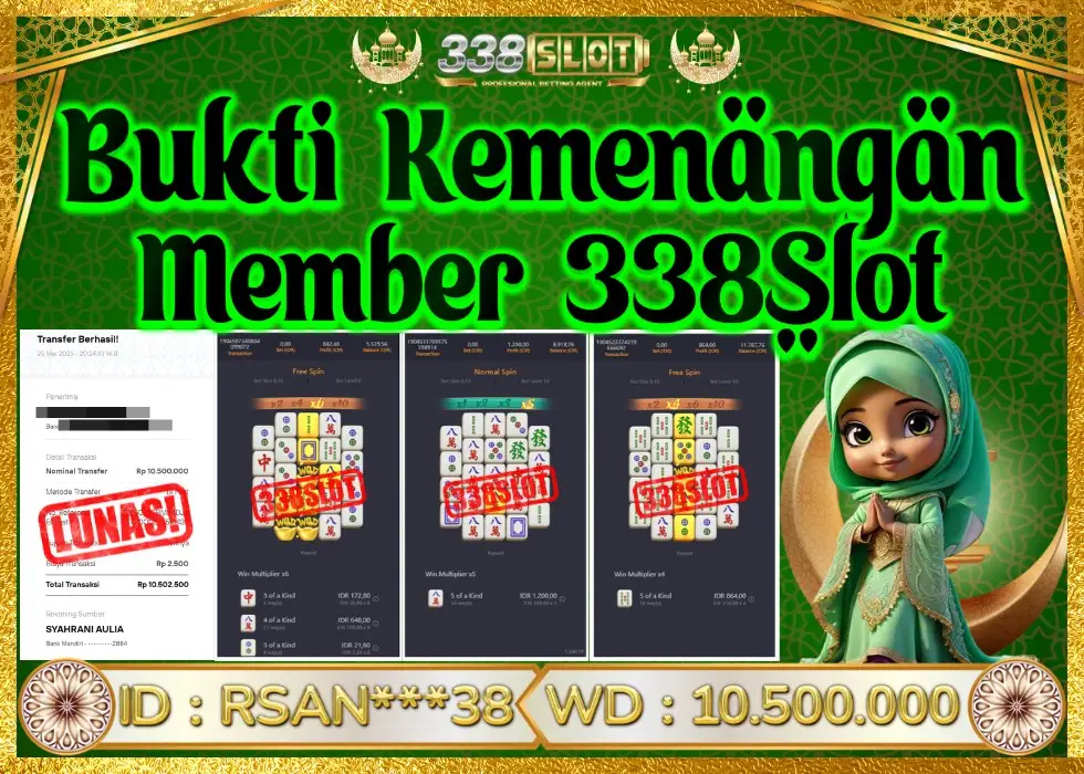 338SLOT JACKPOT GAME PGSOFT BONUS BESAR! Rp 10.500.000 - LUNAS!!!