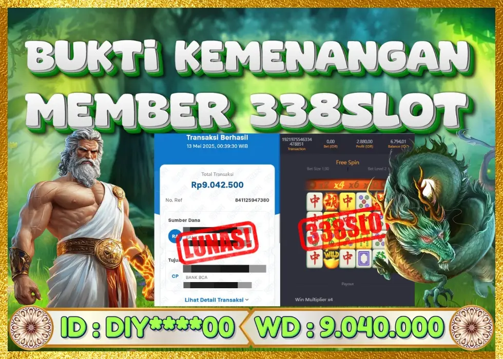 338SLOT JACKPOT GAME JUDI PG SOFT RESMI NO.1! Rp 9.040.000 - LUNAS!!!