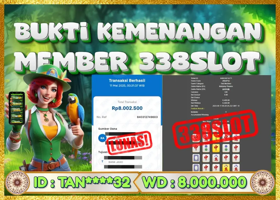 338SLOT JACKPOT GAME JUDI PGSOFT ASLI NO.1! Rp 11.000.000 - LUNAS!!!
