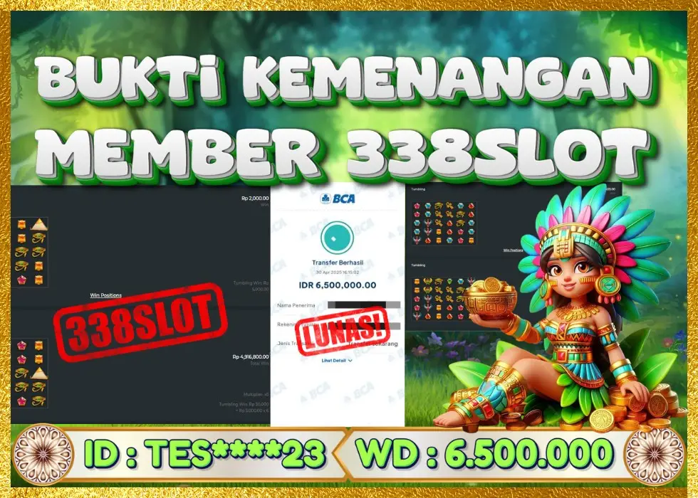 338SLOT JACKPOT GAME SLOT TERBAIK DAN RESMI! Rp 6.500.000 - LUNAS!!!