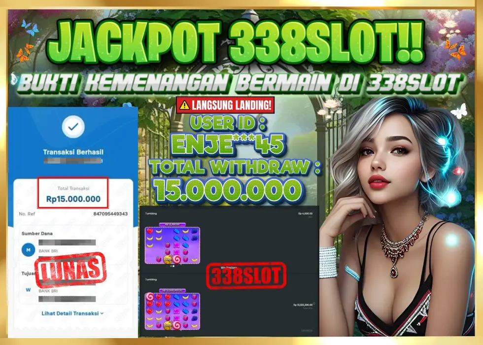 338SLOT JACKPOT GAME SLOT BONANZA 1000X! Rp 15.000.000 - LUNAS!!!
