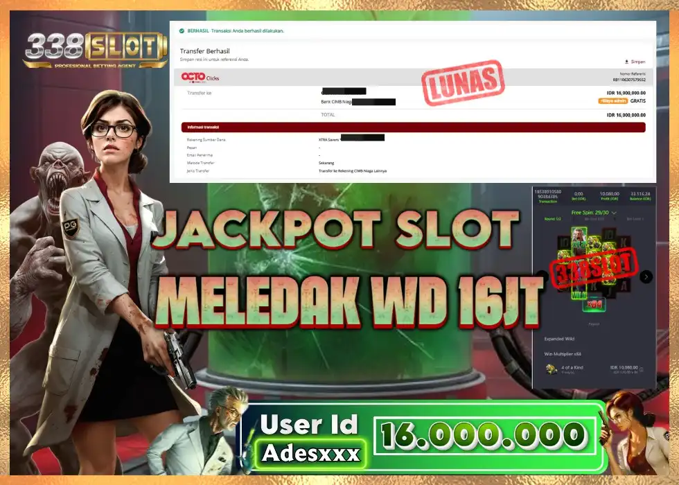 338SLOT JACKPOT SLOT ZOMBIE OUTBREAK Rp 16.000.000 - LUNAS!!!