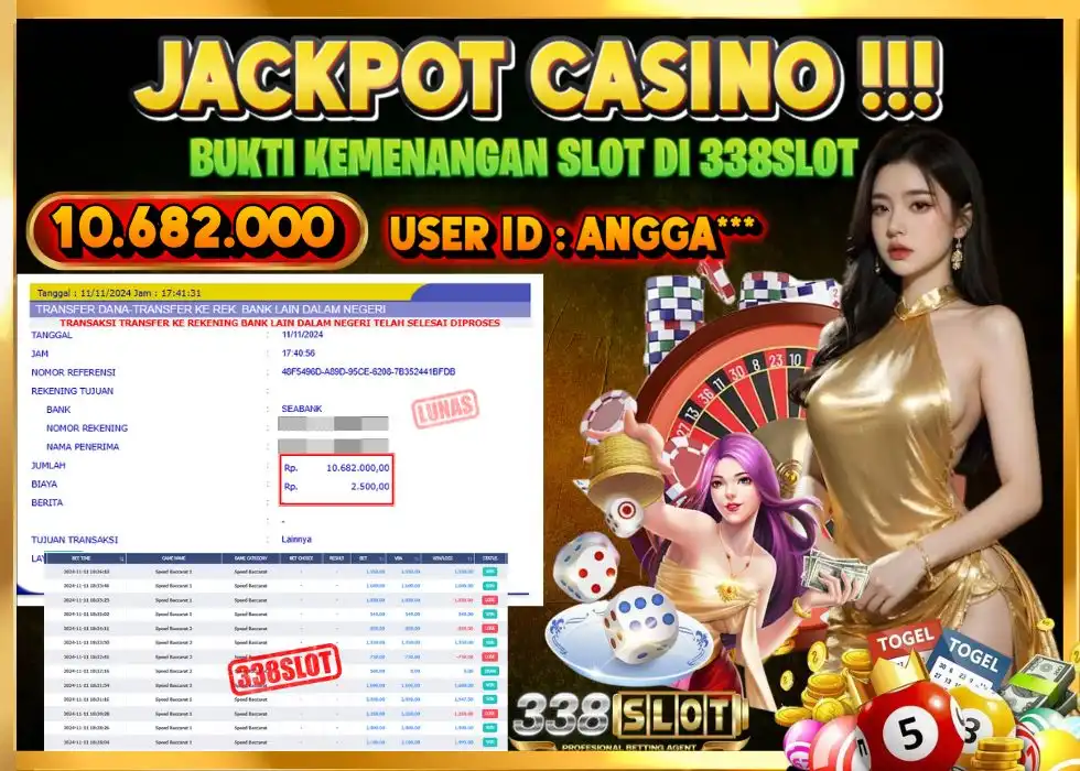 338SLOT JACKPOT GAME SLOT JACKPOT! Rp 10.682.000 - LUNAS!!!
