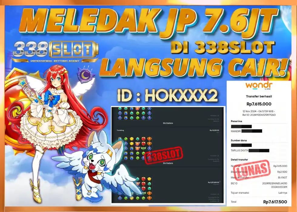 338SLOT JACKPOT GAME SLOT RESMI! Rp 7.617.500 - LUNAS!!!