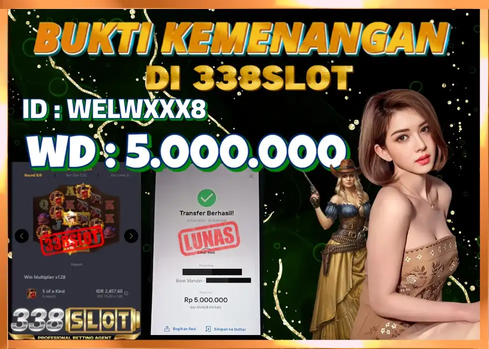 338SLOT JACKPOT GAME SLOT RESMI! Rp 5.000.000 - LUNAS!!!