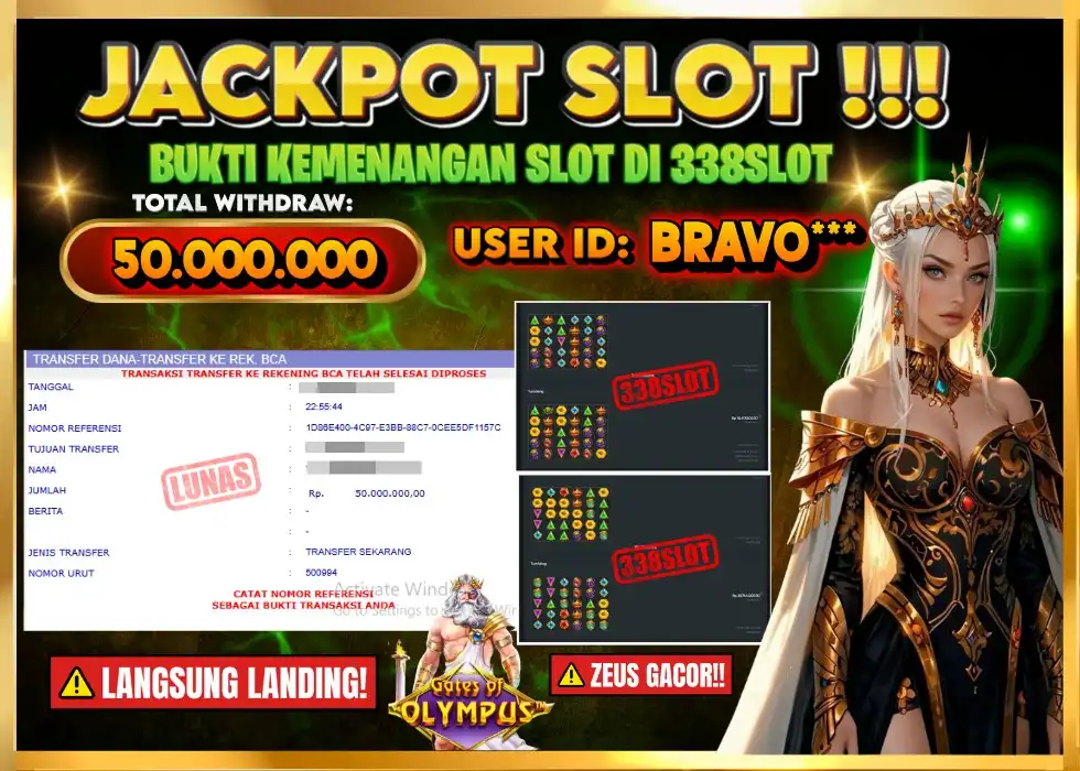 338SLOT JACKPOT GAME SLOT TERBAIK! Rp 50.000.000 - LUNAS!!!